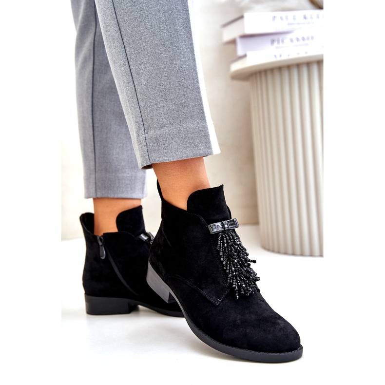 S.Barski Isolierte Frauenstiefel mit einem Reißverschluss S. Barski Hy42-715 Schwarz 4