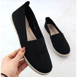 Frauen -Espadrilles rutschten in Wildleder Black Potocki PY16332 aus schwarz 1