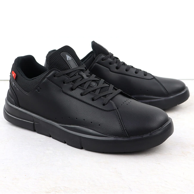 Herren -Ledersportschuhe Black McArthur MC19 schwarz 1