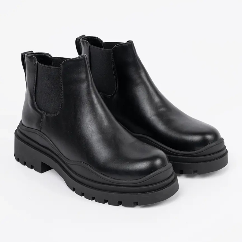 Shelovet Damen-Stiefeletten auf der Plattform beige 2