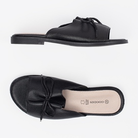 Goodin Schwarze Klappen mit einem Bogen 1