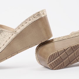 Goodin Flip -Flops für Goldene Frauen auf Keil 1