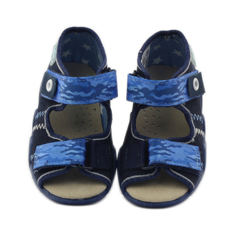 Befado Sandalen 250p Ledereinsatz marineblau blau 4
