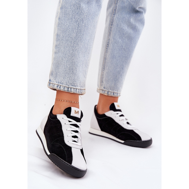 Laura Messi 2935 Damen -Ledersportschuhe für Frauen schwarz 2