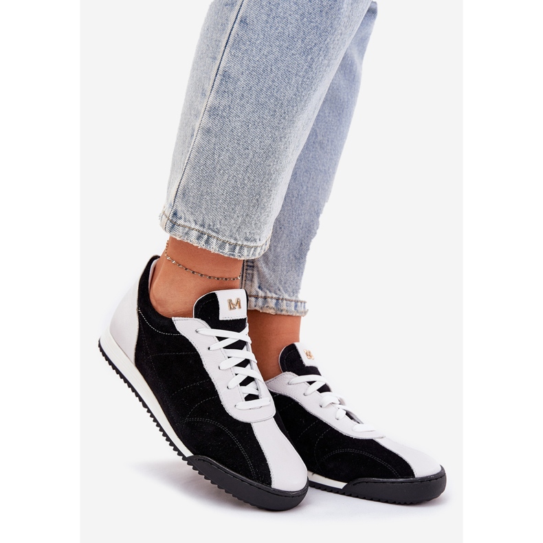 Laura Messi 2935 Damen -Ledersportschuhe für Frauen schwarz 1