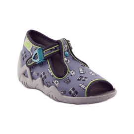 Befado Hausschuhe 217p092 Verfolger grün grau schwarz weiß 1