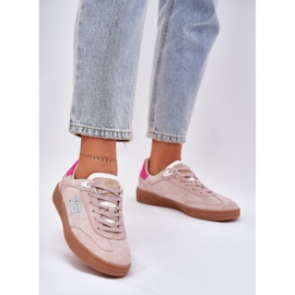 Wildledersportschuhe für Frauen D.Franklin DFSH387005 Dirty Pink rosa 2