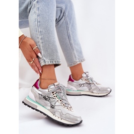 D.Franklin Sneakers Damen Sportschuhe D. Franklin DFSH378006 Silber silber- 8