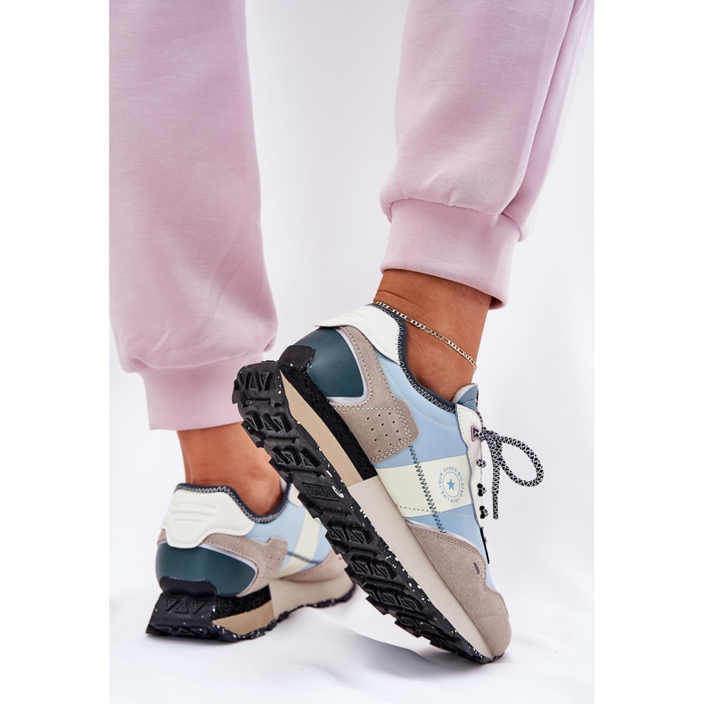 Frauen Wildleder-Turnschuhe Big Star RR274245 Hi-polan-System graublau 2