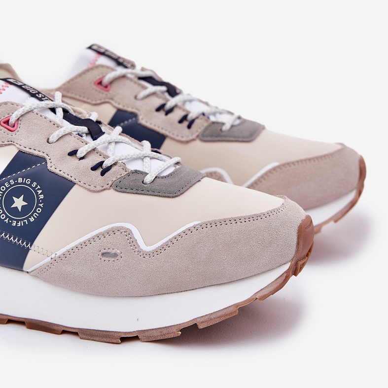 Herren Wildleder-Turnschuhe auf der Big Star RR174471 Hi-Pol-Pole-System-Systemplattform grau 2