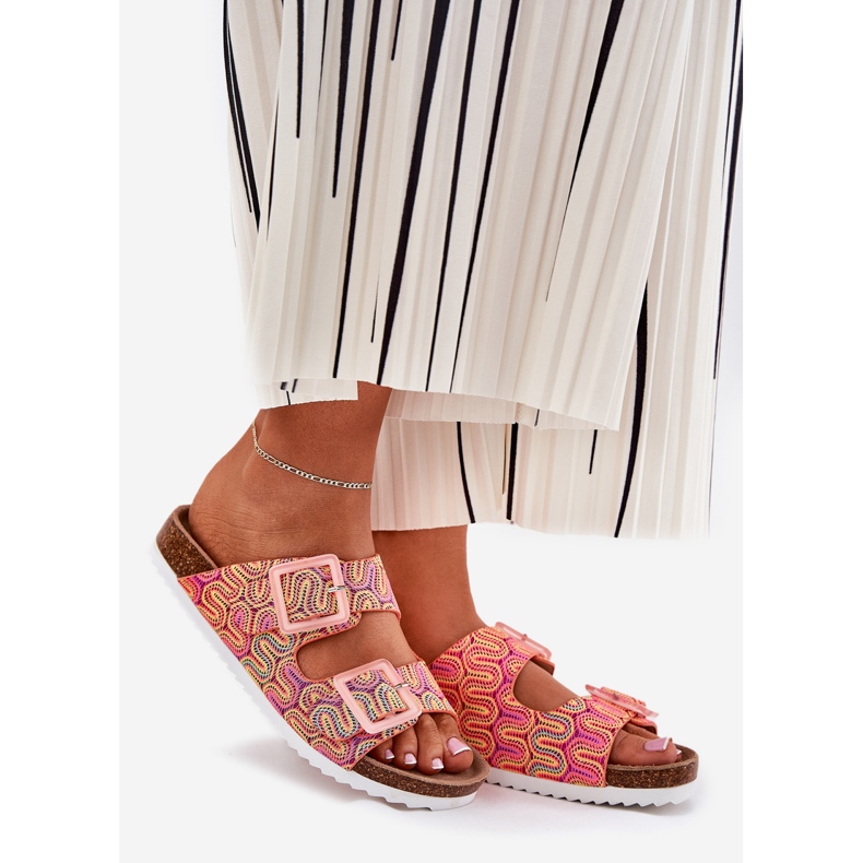 S.Barski Damenflip Flops mit Schnallen und Glitzer S. Barski RB51-006 Orange 1