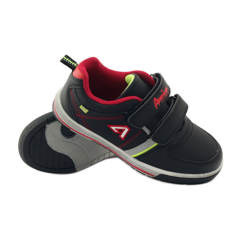 American Club ADI Sportschuhe mit Klettverschluss American CA51 rot grün grau schwarz 3