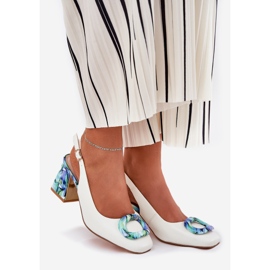 S.Barski Damen-Ledersandalen für Frauen auf dem D &amp; A CR51-002 White Post weiß 1