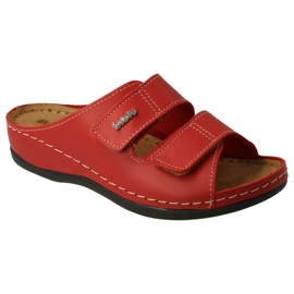 Inblu Red Damen Leder Flip Flops 158d105 rot 1