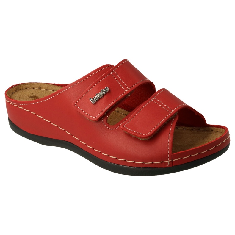 Inblu Red Damen Leder Flip Flops 158d105 rot 1