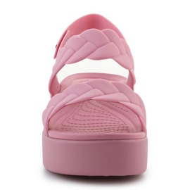 Crocs Brooklyn gewebte niedrige Keil 209977-6xx Sandalen rosa 2
