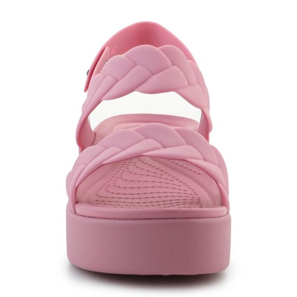 Crocs Brooklyn gewebte niedrige Keil 209977-6xx Sandalen rosa 2