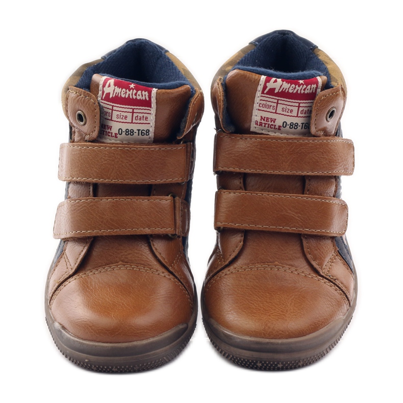 American Club Sport mit einem amerikanischen 16213 Ledereinsatz navy blau braun 4