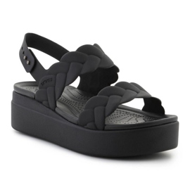 Crocs Sandals Brooklyn gewebt Low Wedge 209977-060 schwarz 1