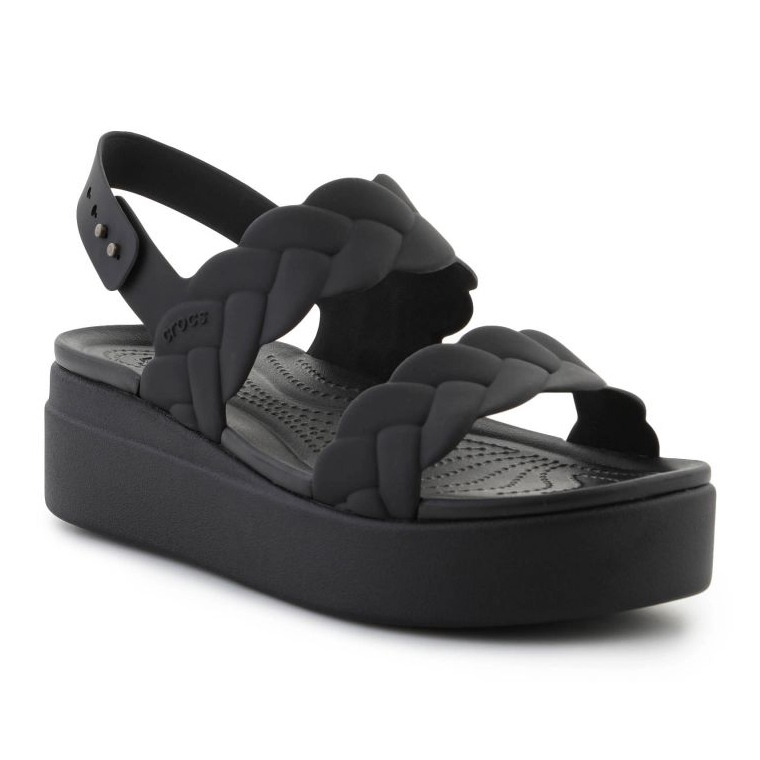 Crocs Sandals Brooklyn gewebt Low Wedge 209977-060 schwarz 1