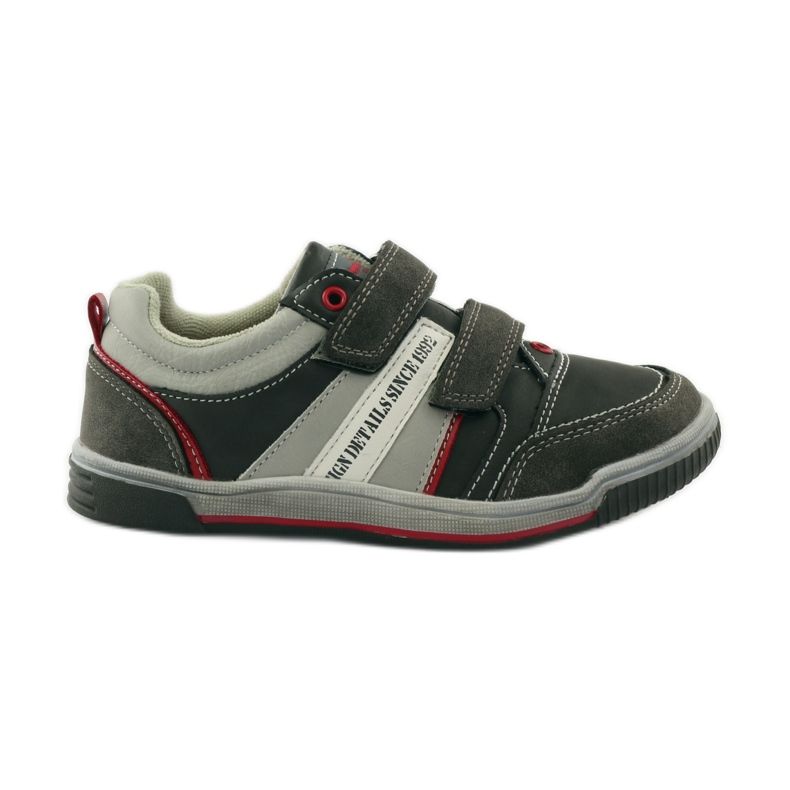 American Club ADI Kindersportschuhe mit Klettverschluss American 152625 grau rot 1