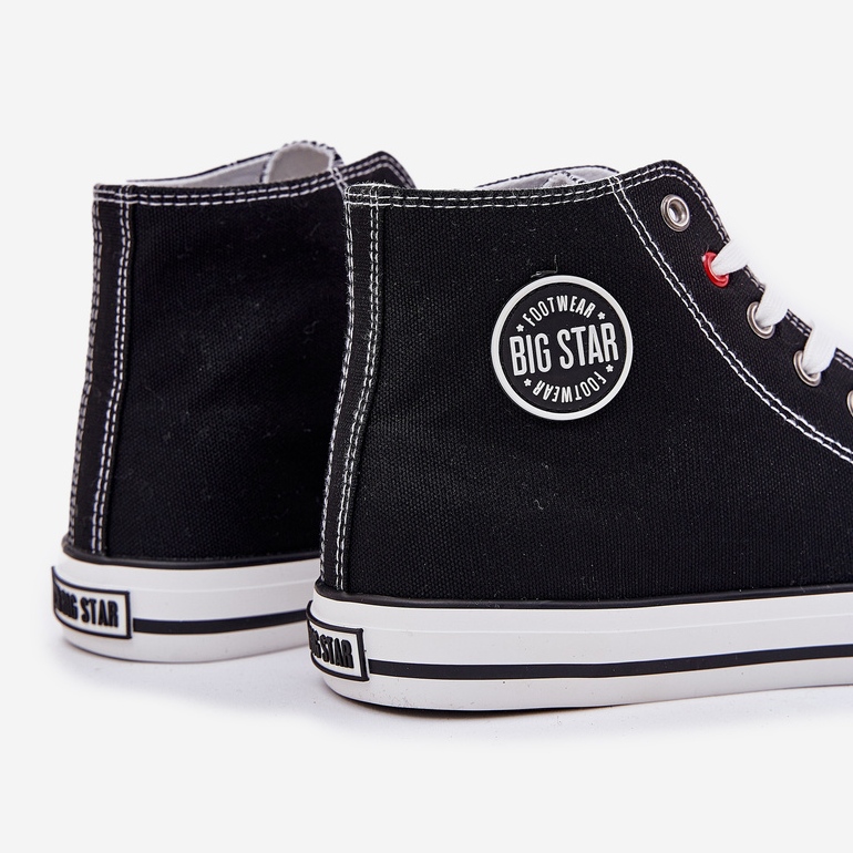 Materielle Männer-Sneaker Big Star NN174304 Hi-Poly-System schwarzes System 2