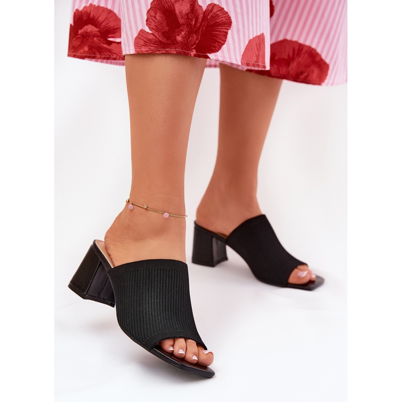 Schwarze Pistil Damen High Heels 2