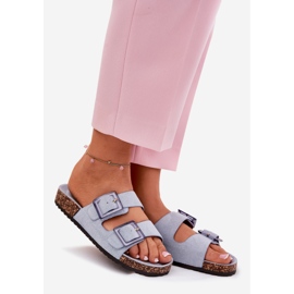 Flip -Flops für Frauen mit Klammern am Korken allein blau 1