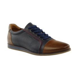 Badura 3173 marineblaue Sportschuhe braun 1