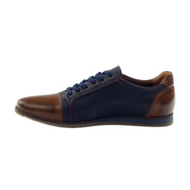 Badura 3173 marineblaue Sportschuhe braun 2