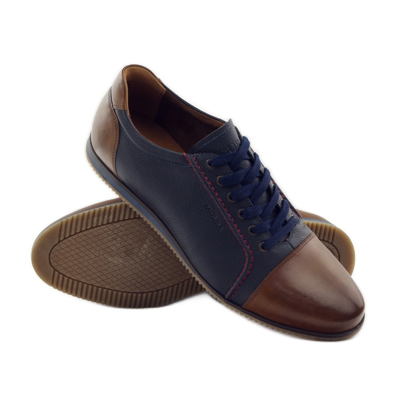 Badura 3173 marineblaue Sportschuhe braun 3