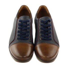 Badura 3173 marineblaue Sportschuhe braun navy blau 4