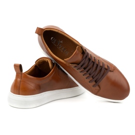 Olivier Herren-Sportschnürschuhe aus Leder 434KNT braun 6