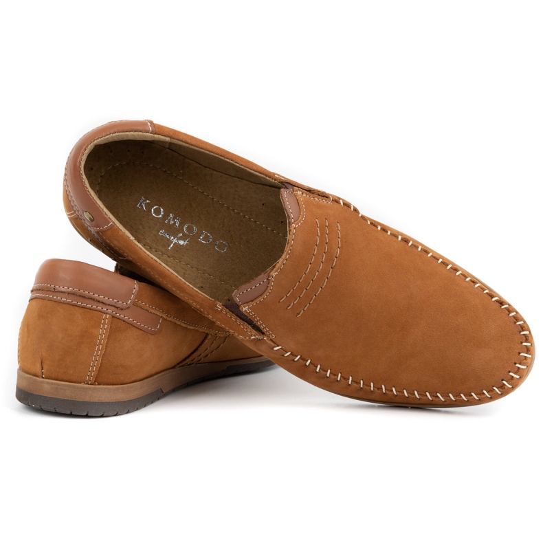 KOMODO Herren Lederslipper 876 camel braun 4