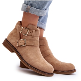 Frauen flache Absätze mit beige Streifen 6