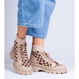 Brown Boots -Sneaker auf der Plattform braun 2