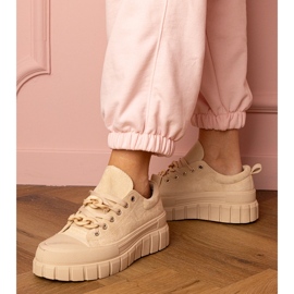 Beige Frauensport -Sneaker 2