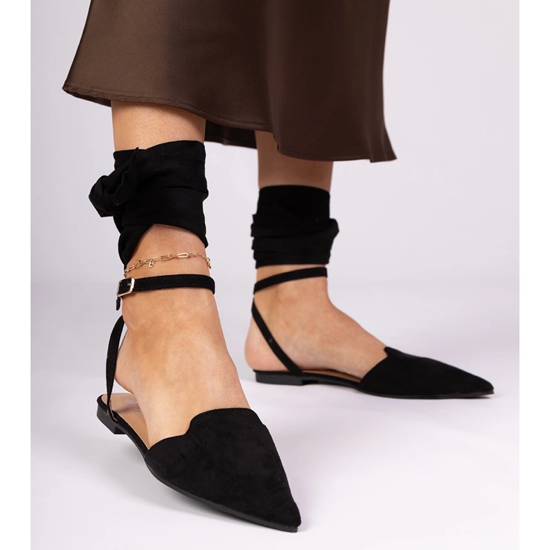 Schwarze flache Absätze 1