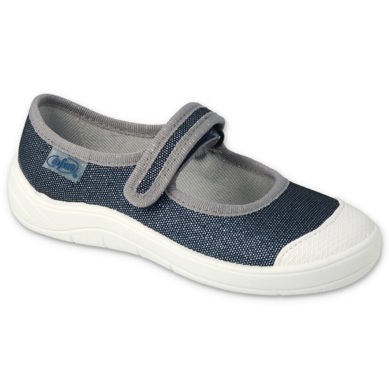 Befado Kinderhausschuhe mit Klettverschluss 208Y048 Silber 2