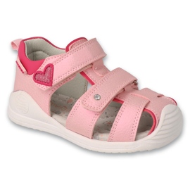 Befado Kindersandalen, Ledereinsatz 170P082, rosa Herz 1