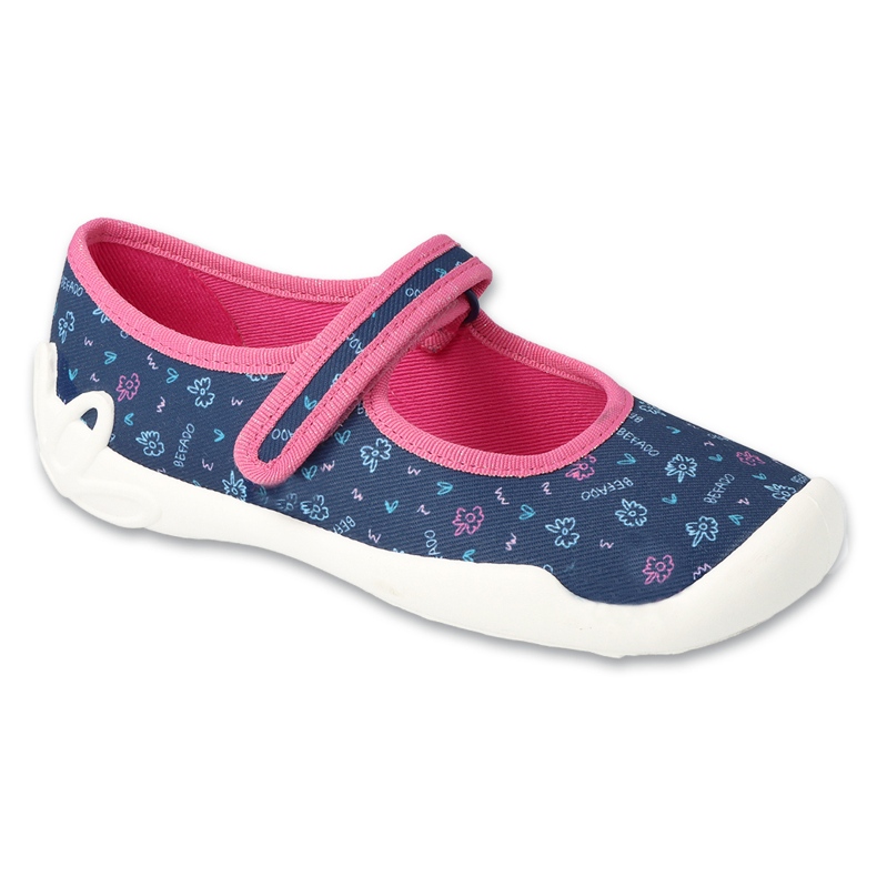 Befado Kinderantscheln 114Y517 Navy-Pink in Mustern blau 1