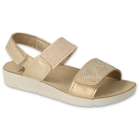 Befado Kindersandalen 068Y002 Zlotys mit Zirkonen golden 1