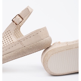 Goodin Leichte haselnussbräuchliche Sandalen golden 2