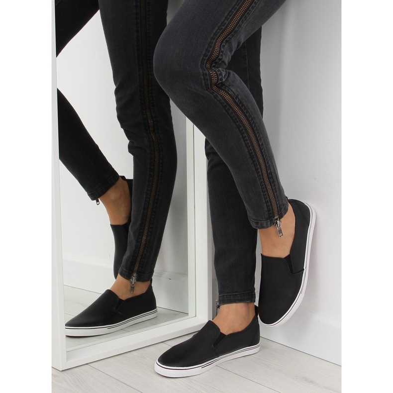 Sneakers slip-on schwarzes gesicht schwarz xl08p Schwarz 2