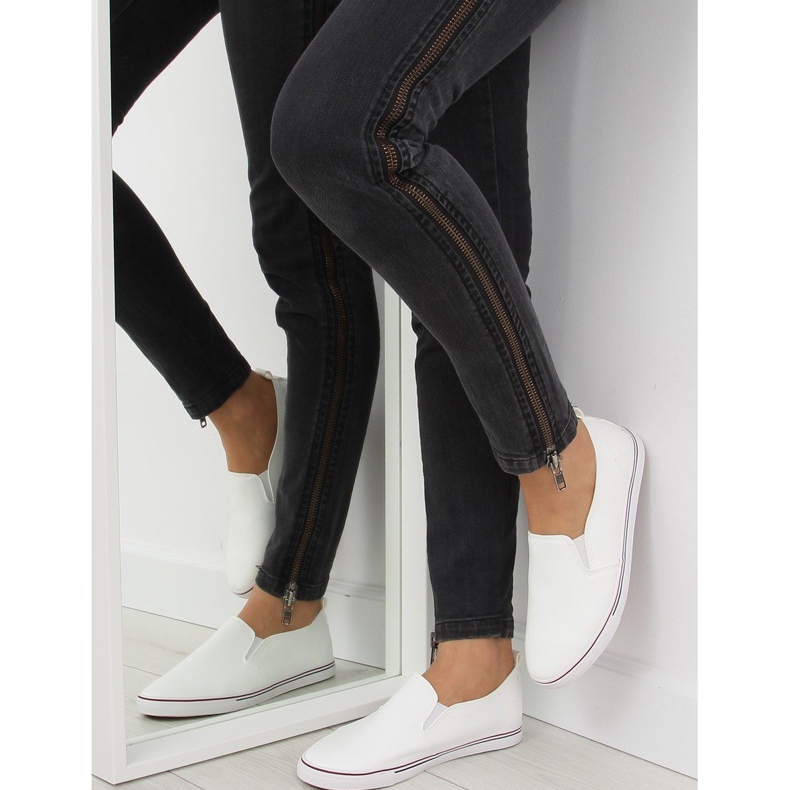 Turnschuhe slip-on weiß xl08p weiß 2