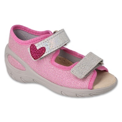 Befado Kindersandalen 063P003 rosa mit Herz 1