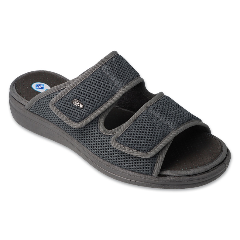 Befado Dr.ORTO Herrenhausschuhe mit antibakterieller PU-Innensohle 083M002 grau 1