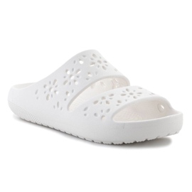 Crocs Classic Blumenausschnitt Sandale 210966-0WV Flip Flops weiß 1
