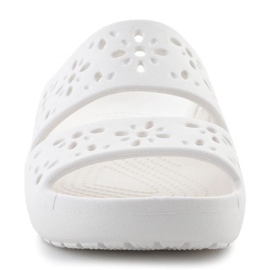 Crocs Classic Blumenausschnitt Sandale 210966-0WV Flip Flops weiß 2