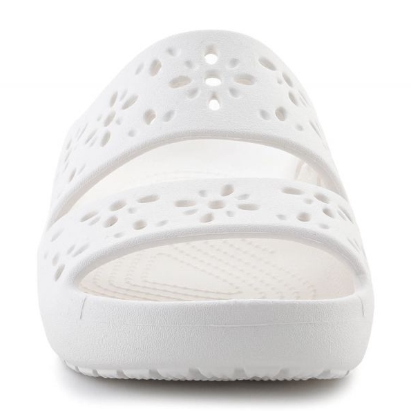 Crocs Classic Blumenausschnitt Sandale 210966-0WV Flip Flops weiß 2